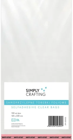 Simply Crafting Torebki, woreczki foliowe z klejem - - DL, 100 szt.