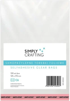 Simply Crafting Torebki, woreczki foliowe z klejem - - C6, 100 szt.