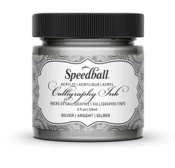 Speedball Tusz akrylowy do kaligrafii - - Silver 59 ml