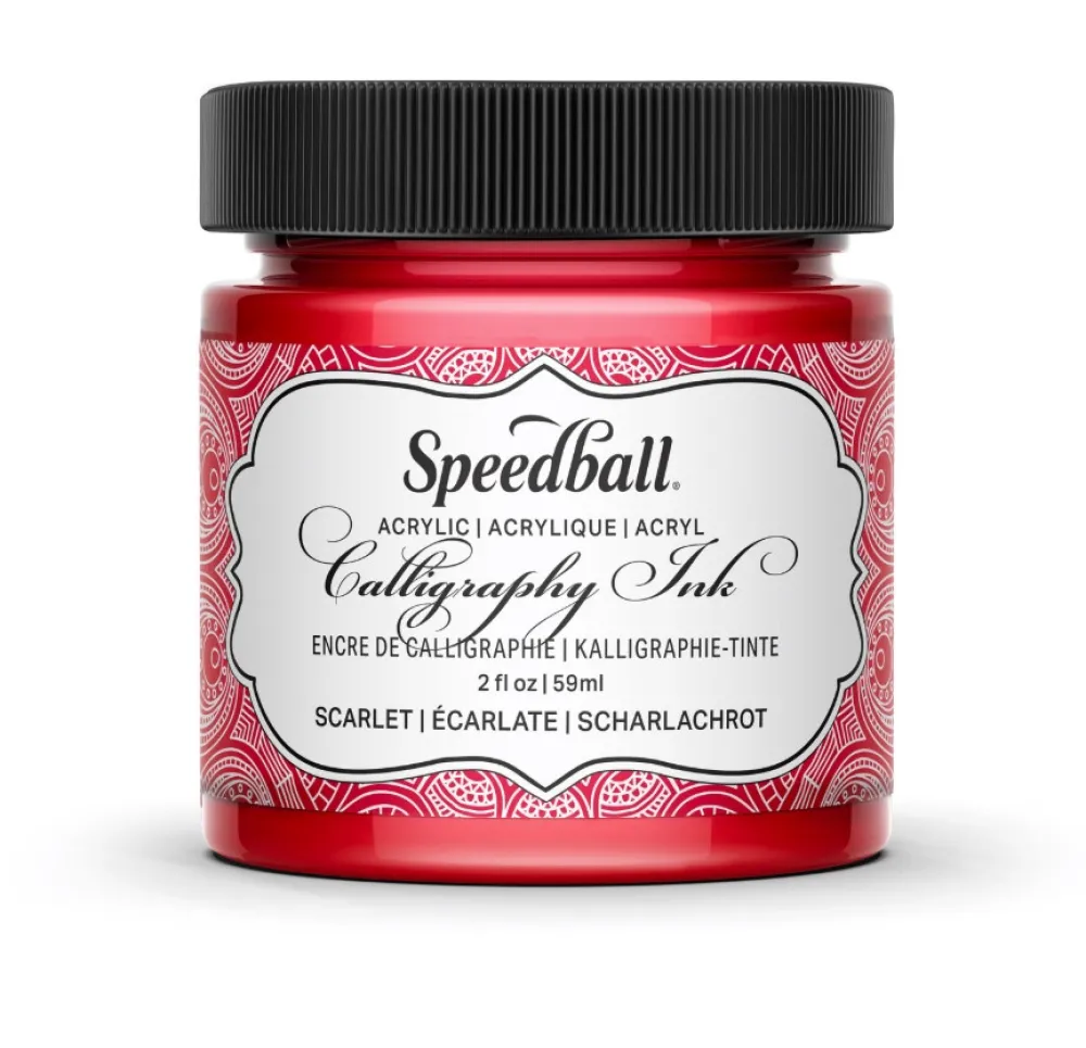 Speedball Tusz akrylowy do kaligrafii - - Scarlet Red 59 ml