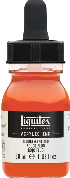 Liquitex Tusz akrylowy - - Fluorescent Red, 30 ml
