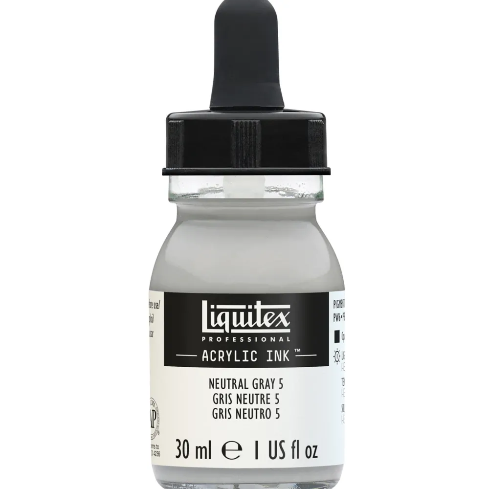 Liquitex Tusz akrylowy - - Neutral Grey 5, 30 ml > Farby Akrylowe