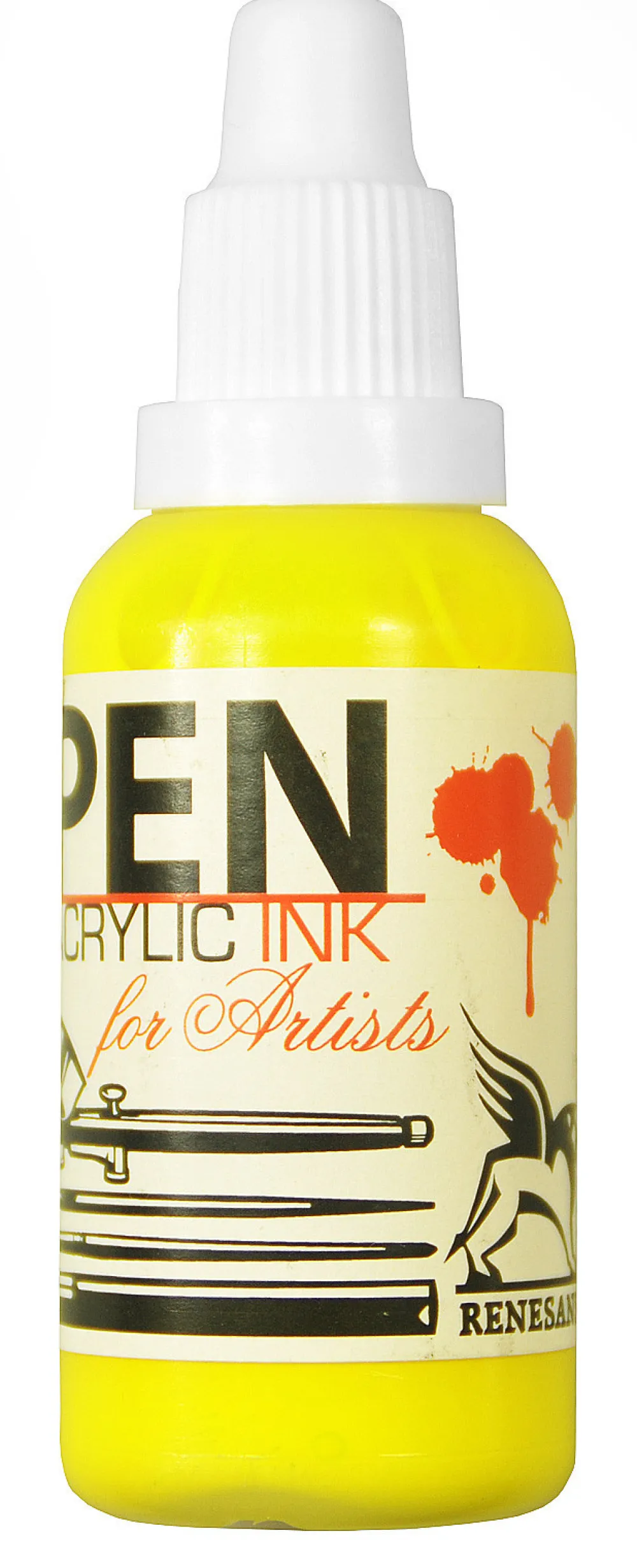 Renesans Tusz akrylowy - - żółć cytrynowa, 35 ml