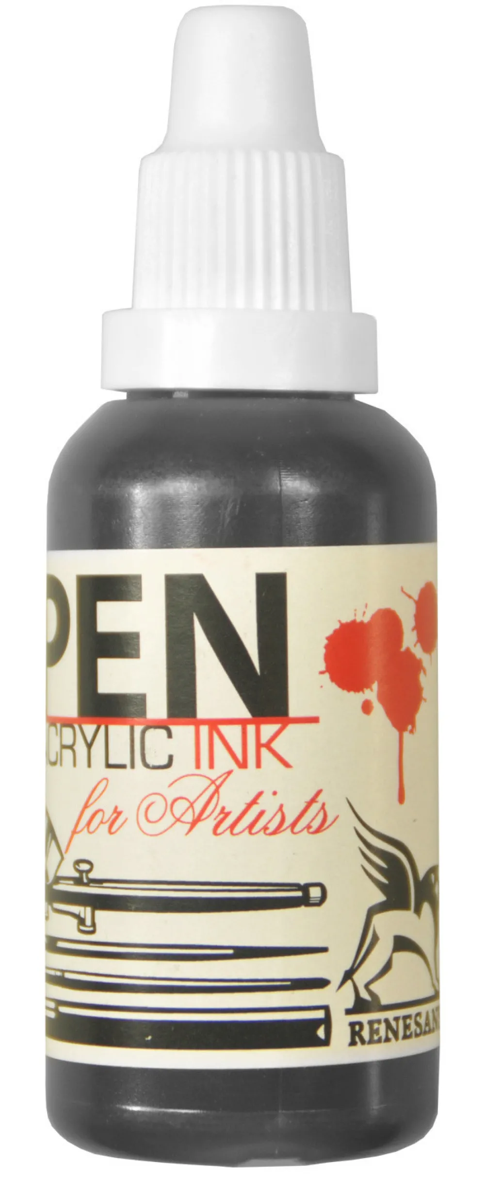 Renesans Tusz akrylowy - - czarny, 35 ml