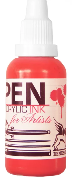Renesans Tusz akrylowy - - karmin, 35 ml