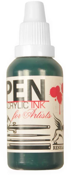 Renesans Tusz akrylowy - - zieleń ftalo, 35 ml > Farby Akrylowe