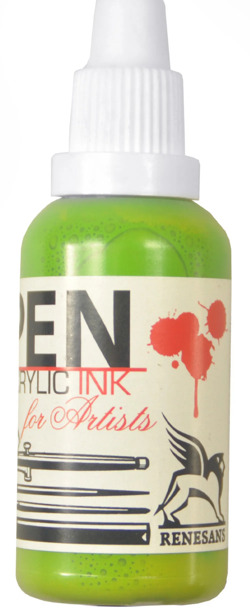 Renesans Tusz akrylowy - - złotawa zieleń, 35 ml