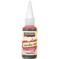Pentart Tusz alkoholowy Media Ink - - Magenta, 20 ml