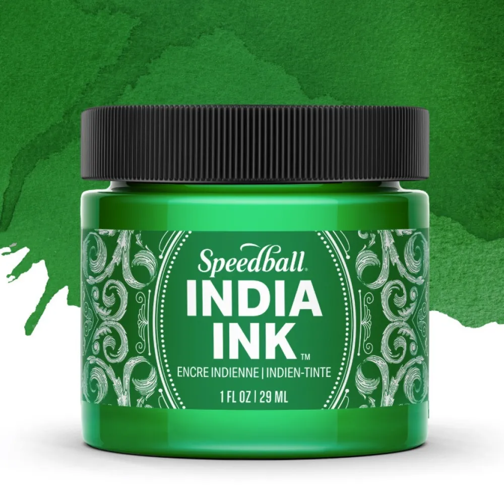 Speedball Tusz do kaligrafii India Ink - - Bright Emerald 29 ml