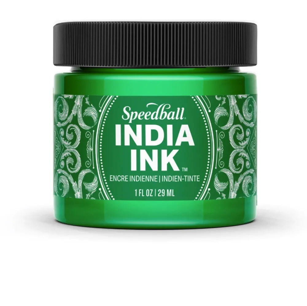 Speedball Tusz do kaligrafii India Ink - - Bright Emerald 29 ml