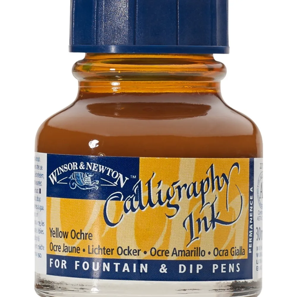 Winsor & Newton Tusz do kaligrafii - - yellow ochre, 30 ml