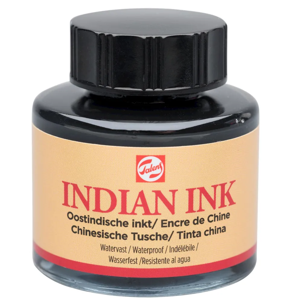Talens Tusz kreślarski Indian Ink - - czarny, 30 ml