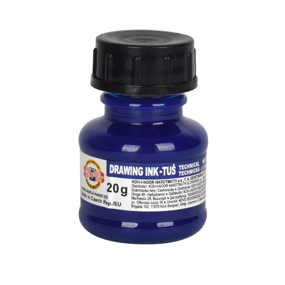 KOH-I-NOOR Tusz rysunkowy, kreślarski - - niebieski, 20 g