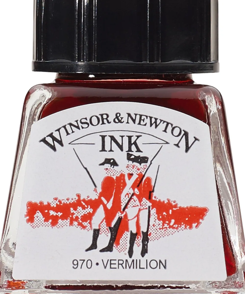 Winsor & Newton Tusz rysunkowy - - Vermilion, 14 ml > Tusze Rysunkowe