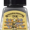Winsor & Newton Tusz rysunkowy - - Silver, 14 ml