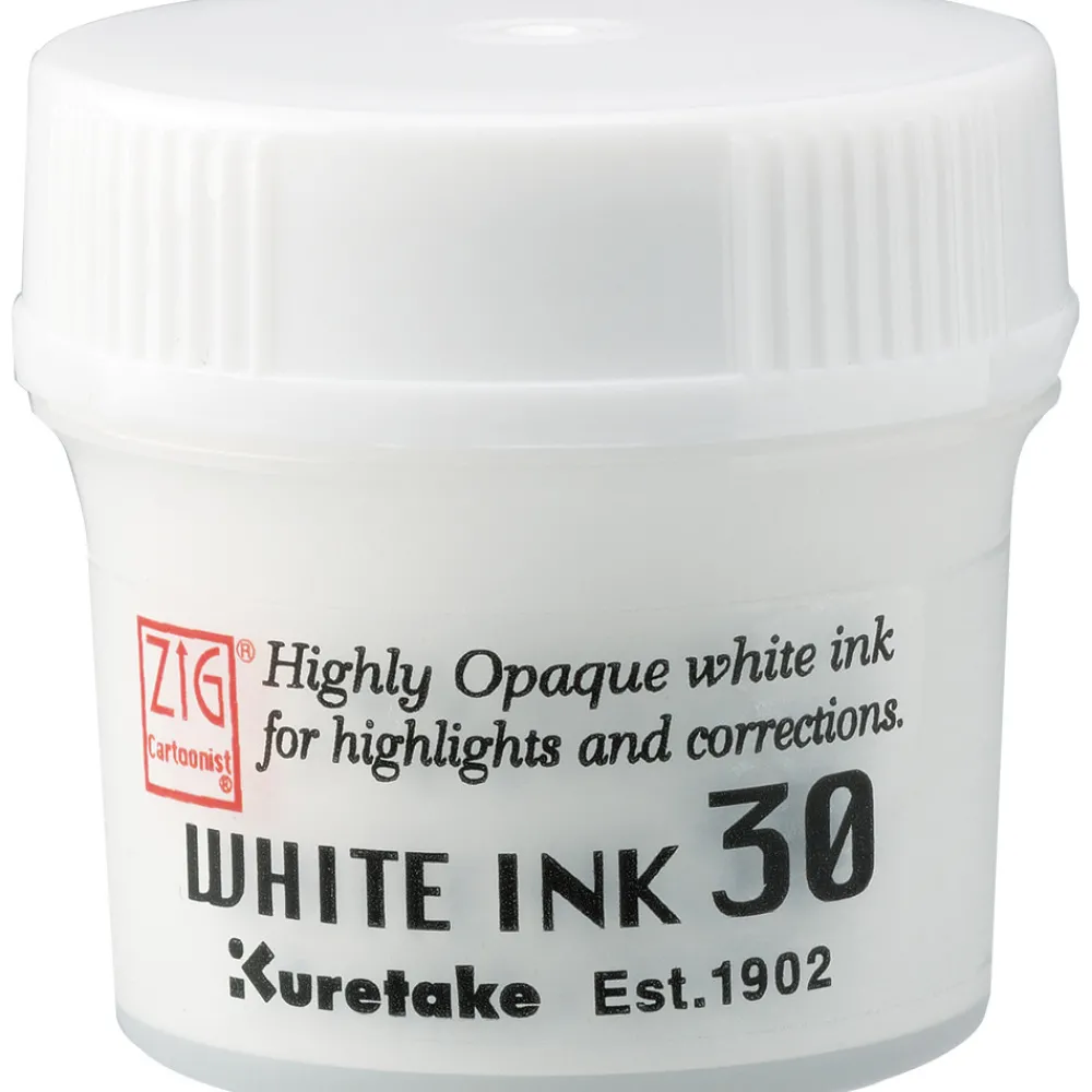 Kuretake Tusz rysunkowy ZIG Cartoonist White Ink - - biały, 30 g > Tusze Rysunkowe