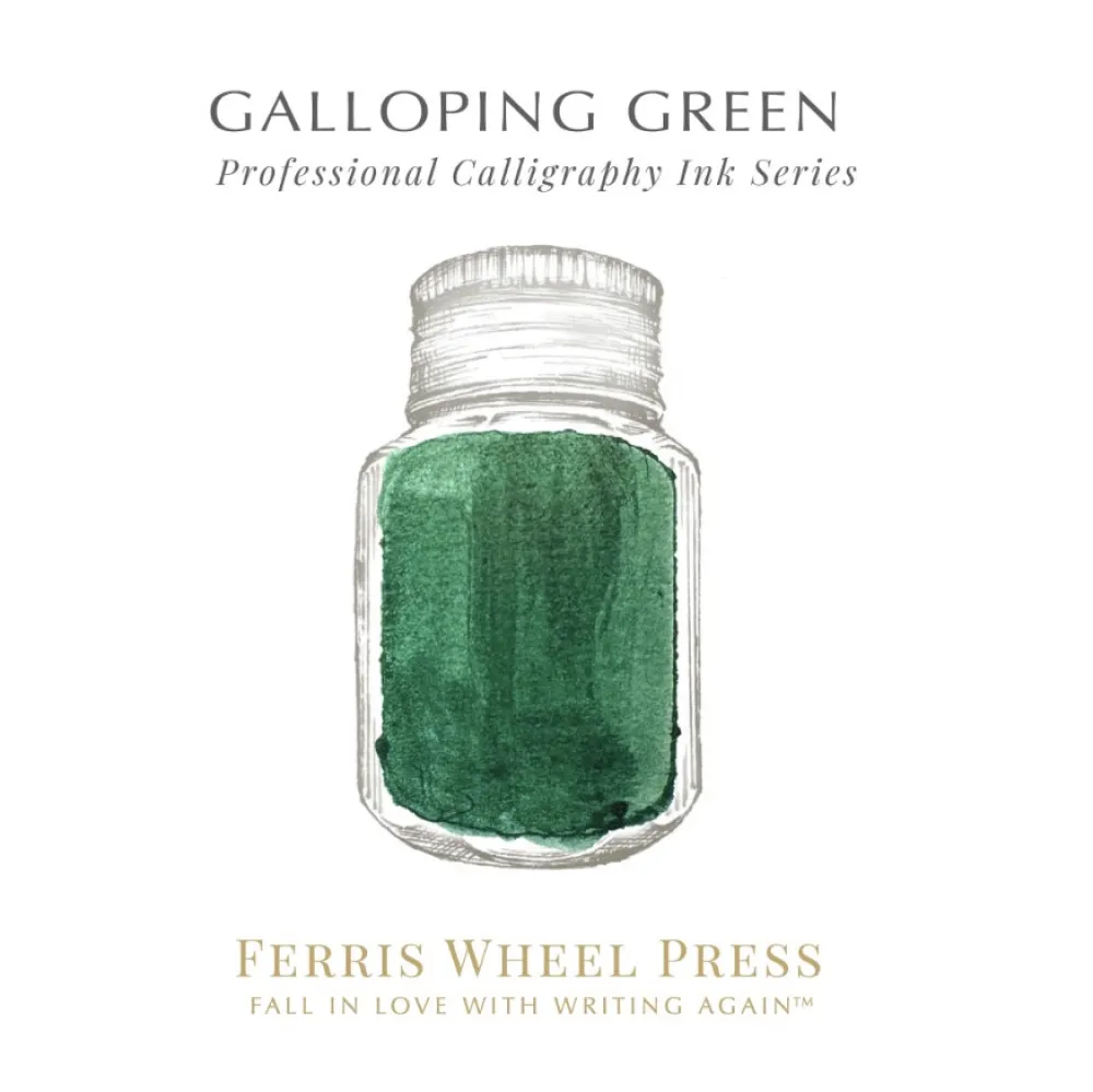 Ferris Wheel Press Tusz wodoodporny - - Galloping Green 28 ml > Tusze Do Kaligrafii