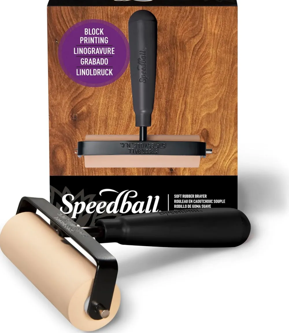 Speedball Wałek graficzny do linorytu Deluxe Soft - - Black 10 cm > Techniki Graficzne