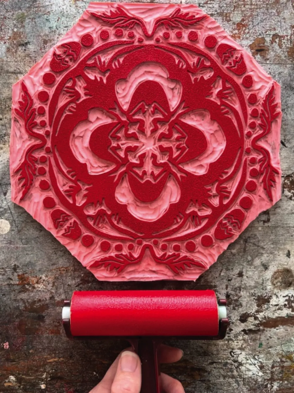 Speedball Wałek graficzny do linorytu Pop-In Hard - - 10 cm
