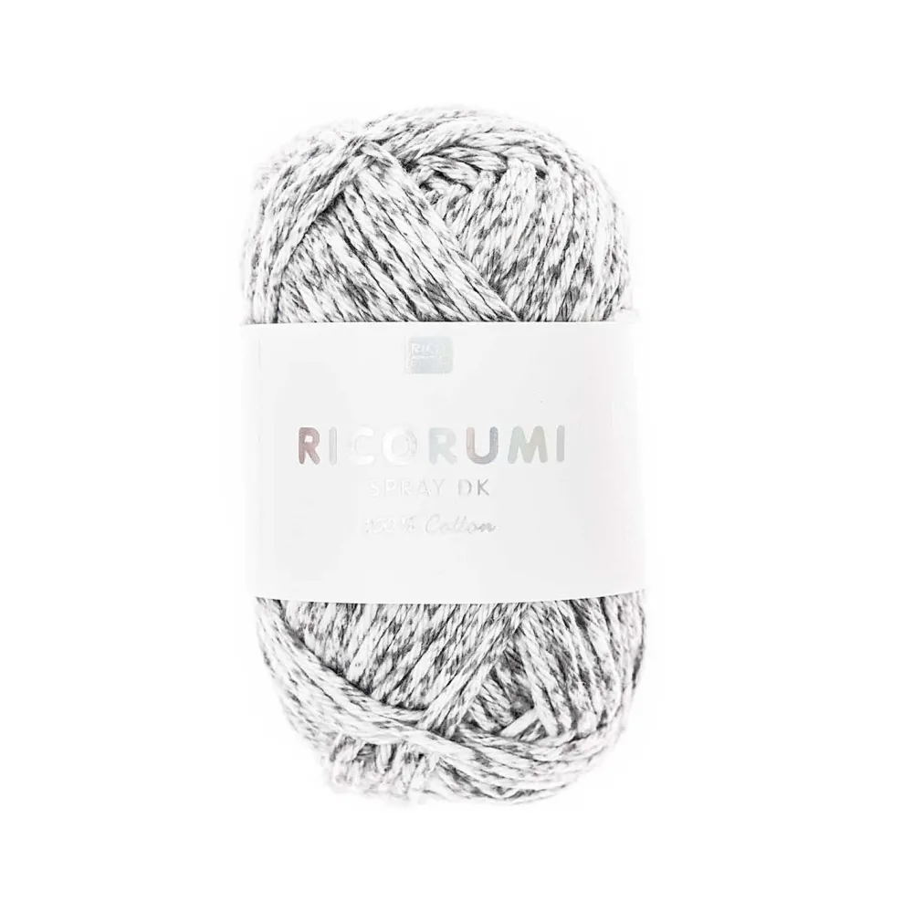 Rico Design Włóczka bawełniana Ricorumi Spray DK - - Grey, 25 g