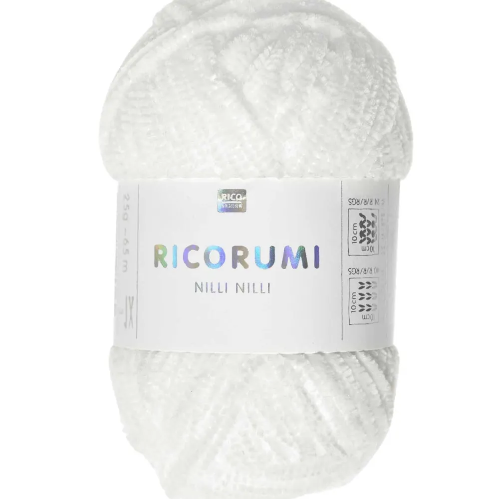 Rico Design Włóczka szenilowa Ricorumi Nilli Nilli - - White, 25 g
