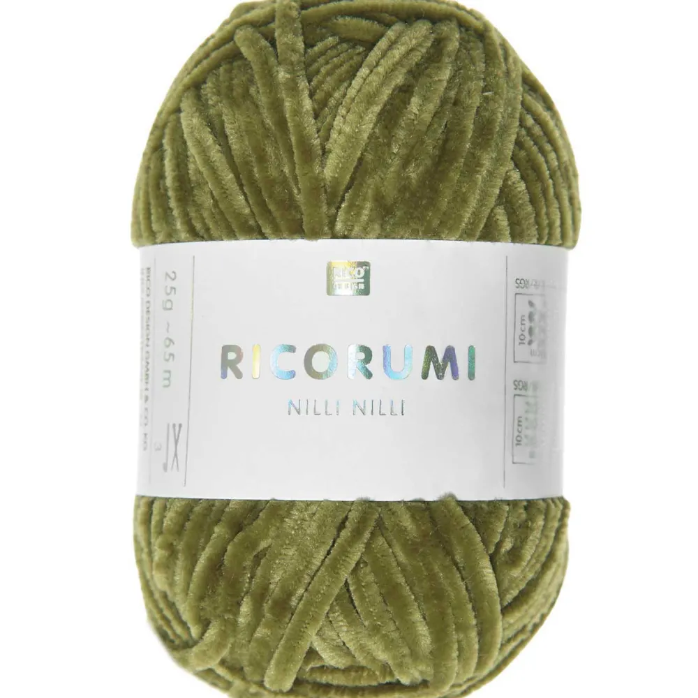 Rico Design Włóczka szenilowa Ricorumi Nilli Nilli - - Olive, 25 g