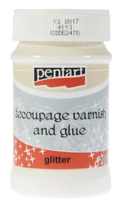 Pentart Werniks brokatowy z klejem do decoupage - - 100 ml > Media Do Decoupage