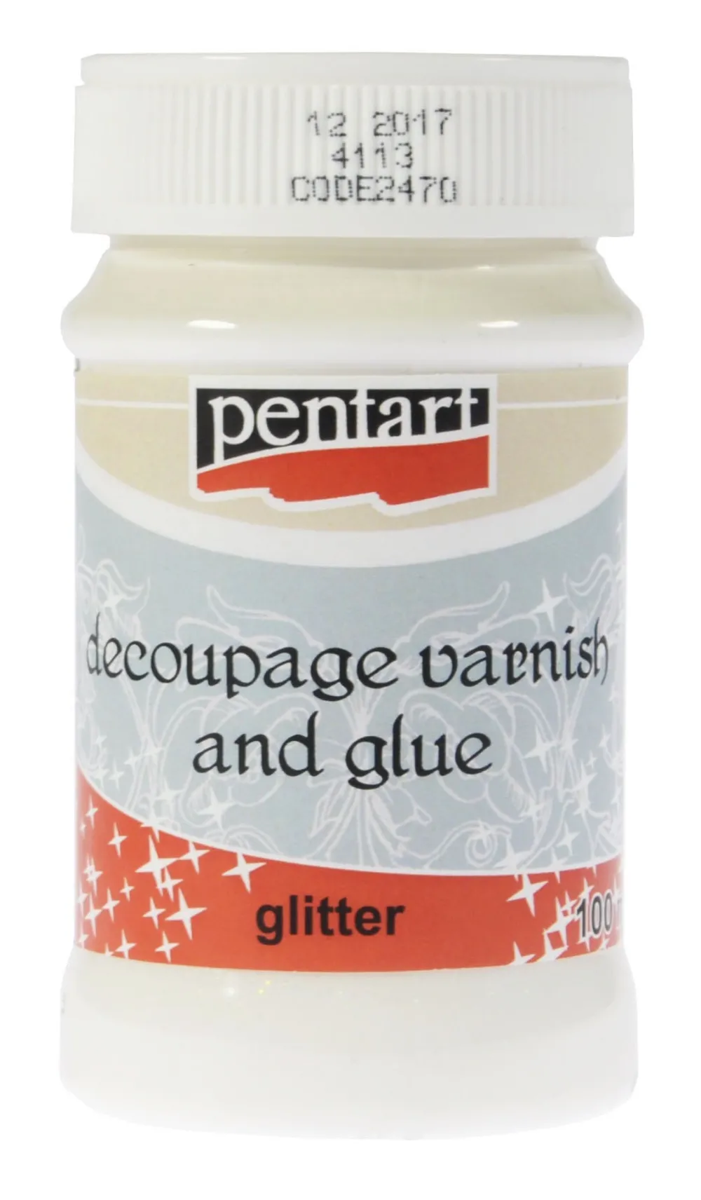 Pentart Werniks brokatowy z klejem do decoupage - - 100 ml > Media Do Decoupage