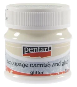 Pentart Werniks brokatowy z klejem do decoupage - - 50 ml