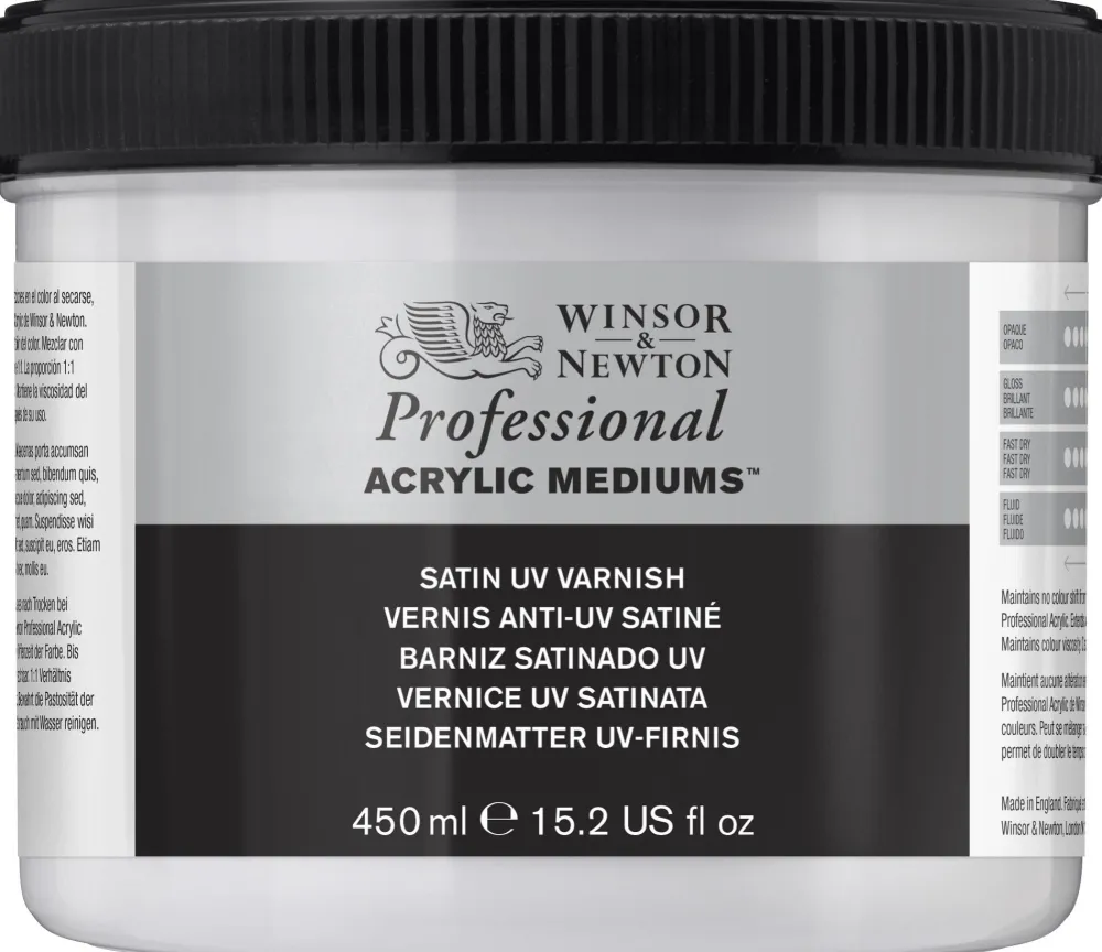 Winsor & Newton Werniks do farb akrylowych Professional - - satynowy, 450 ml > Werniksy|Media Do Akryli