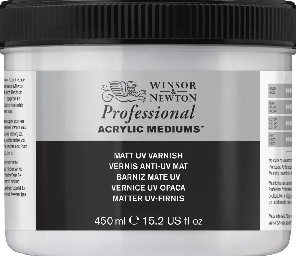 Winsor & Newton Werniks do farb akrylowych Professional - - matowy, 450 ml
