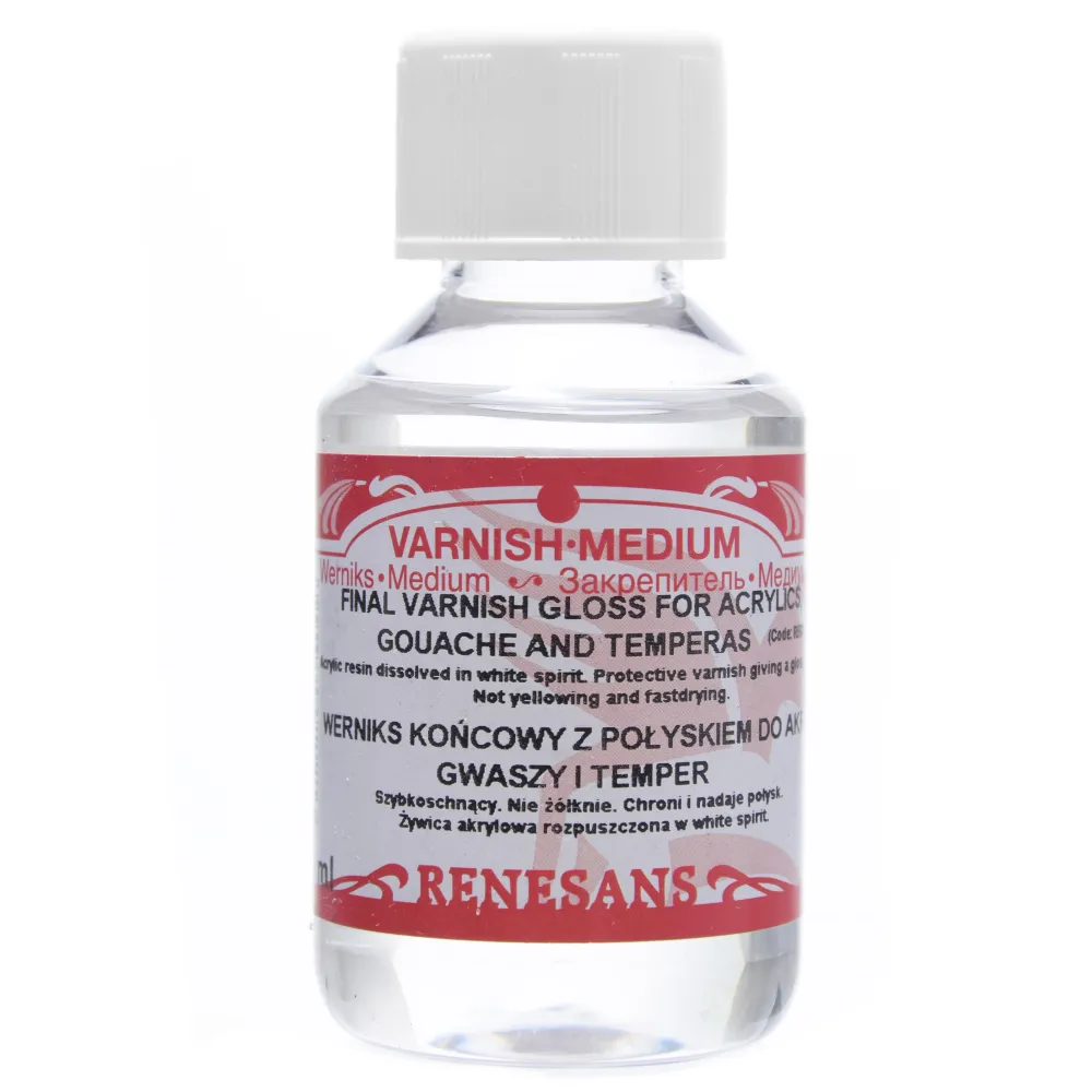 Renesans Werniks końcowy do akryli, gwaszu i temper - - połysk, 100 ml