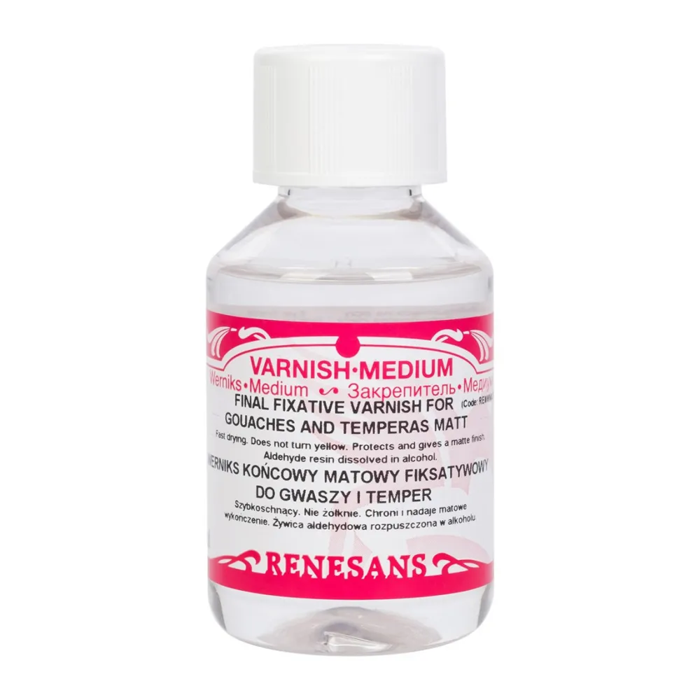 Renesans Werniks końcowy do gwaszy i temper - - matowy, 100 ml > Media Do Gwaszy|Werniksy