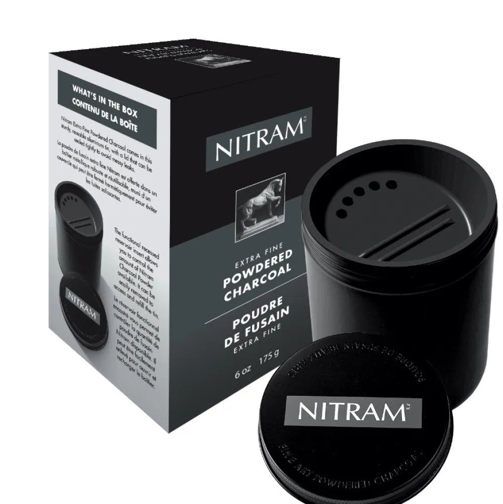 Nitram Węgiel drzewny Extra Fine w proszku - - 175 g > Węgle Rysunkowe