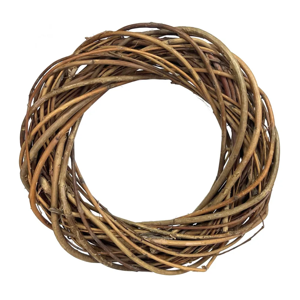 Wianek pleciony, wiklinowy, baza do stroików - naturalny, 30 cm > Wianki
