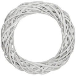 dpCraft Wianek pleciony, wiklinowy, baza do stroików - szary, 35 cm