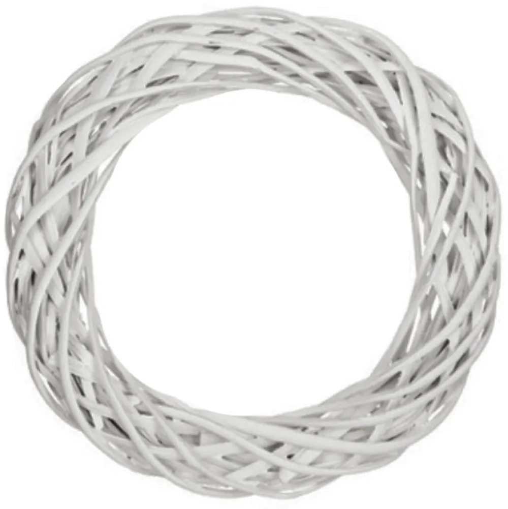 dpCraft Wianek pleciony, wiklinowy, baza do stroików - szary, 35 cm