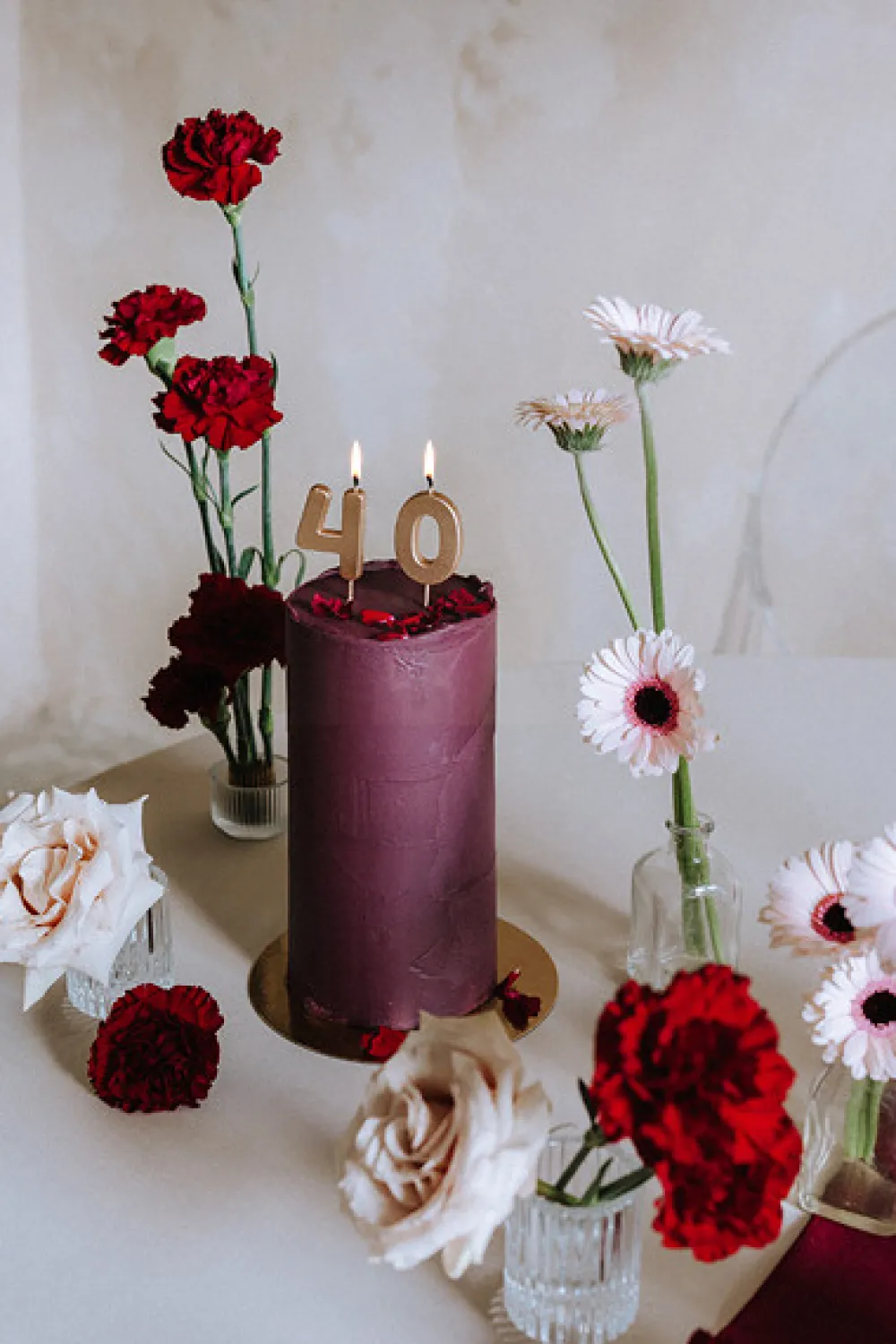 PartyDeco Świeczka urodzinowa cyferka 1 - złota, 4,5 cm