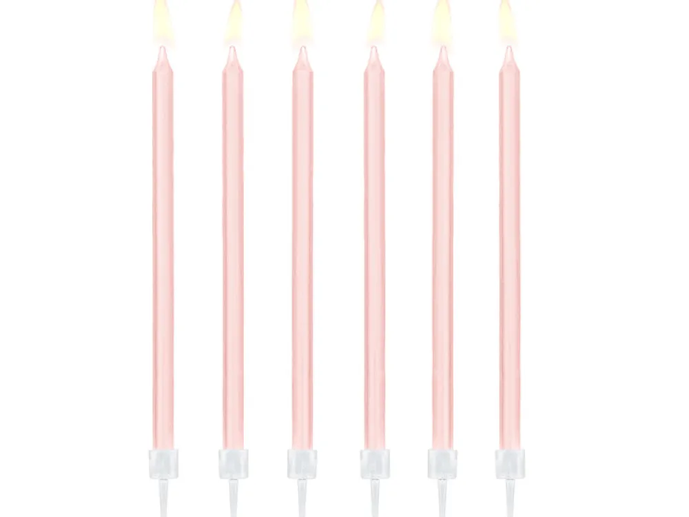 PartyDeco Świeczki urodzinowe gładkie - jasnoniebieskie, 14 cm, 12 szt. > Świeczki Urodzinowe