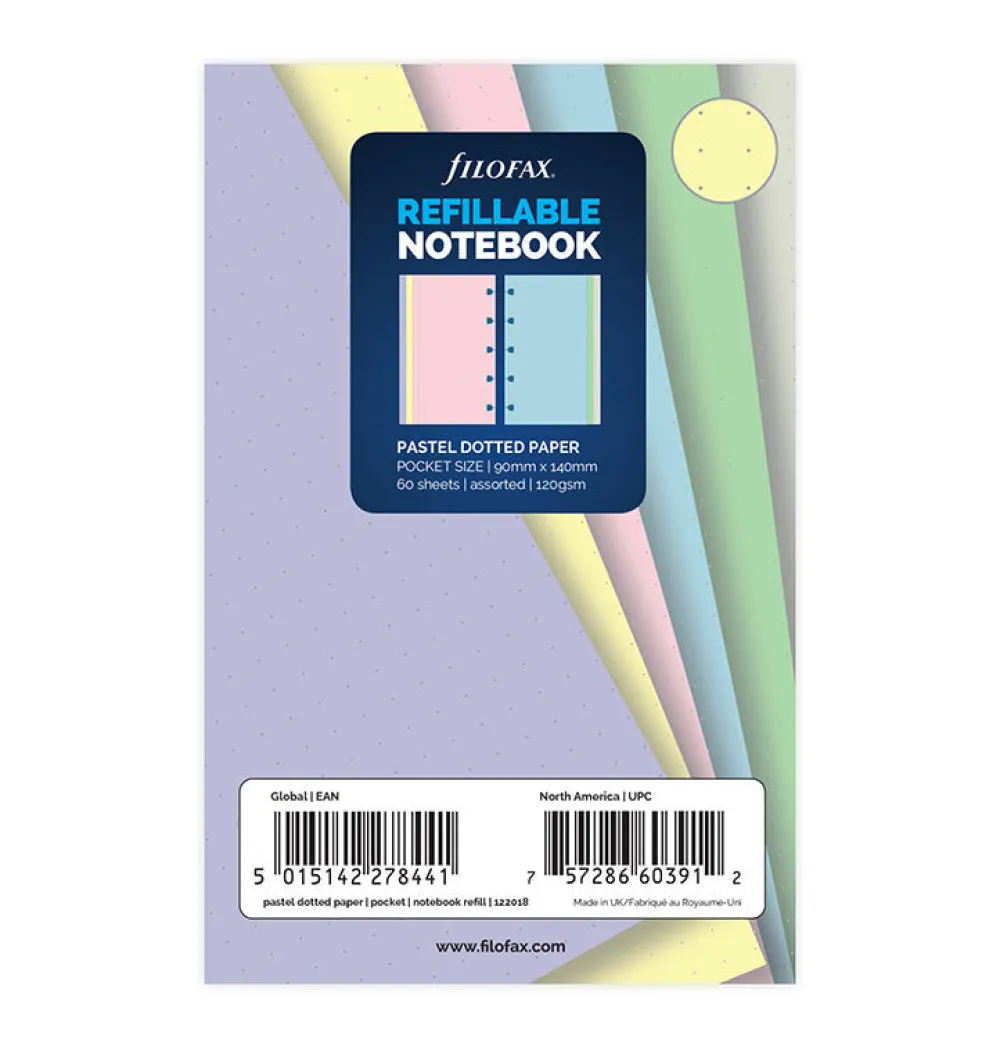 Filofax Wkład w kropki do notesu - - pastel 60 ark.