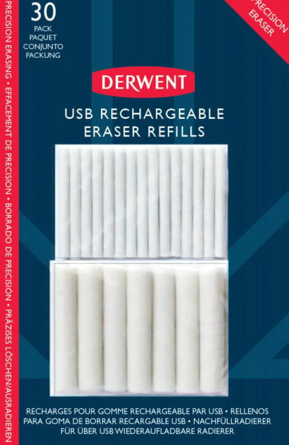 Derwent Wkłady do gumki elektrycznej na USB - - 30 szt.