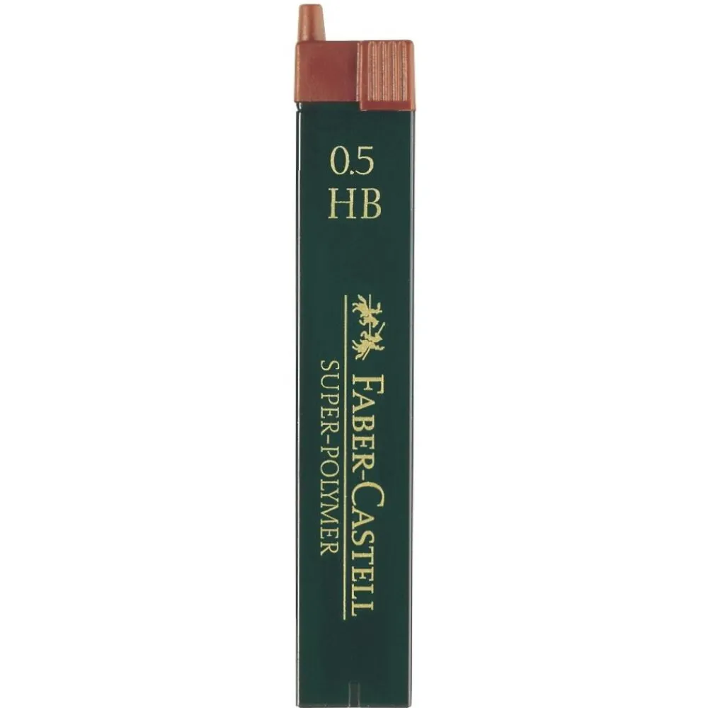 Faber-Castell Wkłady grafitowe Super Hi Polymer, 0,5 mm - - HB, 12 szt.