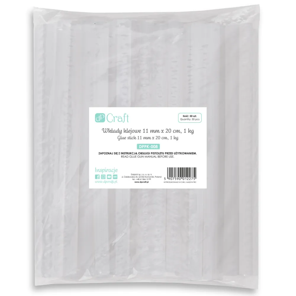 dpCraft Wkłady klejowe do pistoletu - - 11 mm x 20 cm, 50 szt. > Kleje I Taśmy Klejące