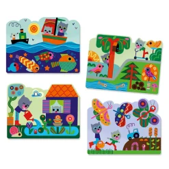 Djeco Wodna kolorowanka wielorazowa - - Ukryte na niebie ><noscript><img width=