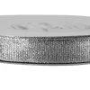 Wstążka brokatowa 12 mm - srebrna, 32 m