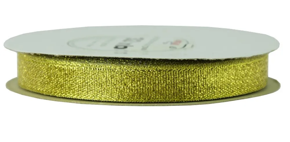 Wstążka brokatowa 12 mm - złota, 32 m > Brokatowe