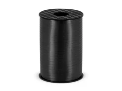 PartyDeco Wstążka plastikowa do balonów - czarna, 5 mm x 225 m