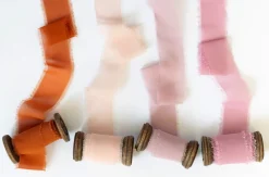 PartyDeco Wstążka szyfonowa - jasny róż, 4 cm x 10 m > Szyfonowe