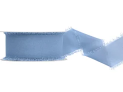 PartyDeco Wstążka szyfonowa - niebieska, 4 cm x 10 m