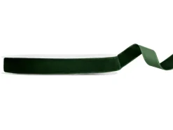 PartyDeco Wstążka welurowa - butelkowa zieleń, 1,5 cm x 10 m